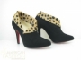 Christian Louboutin Charme Leopard Print Booties in black 